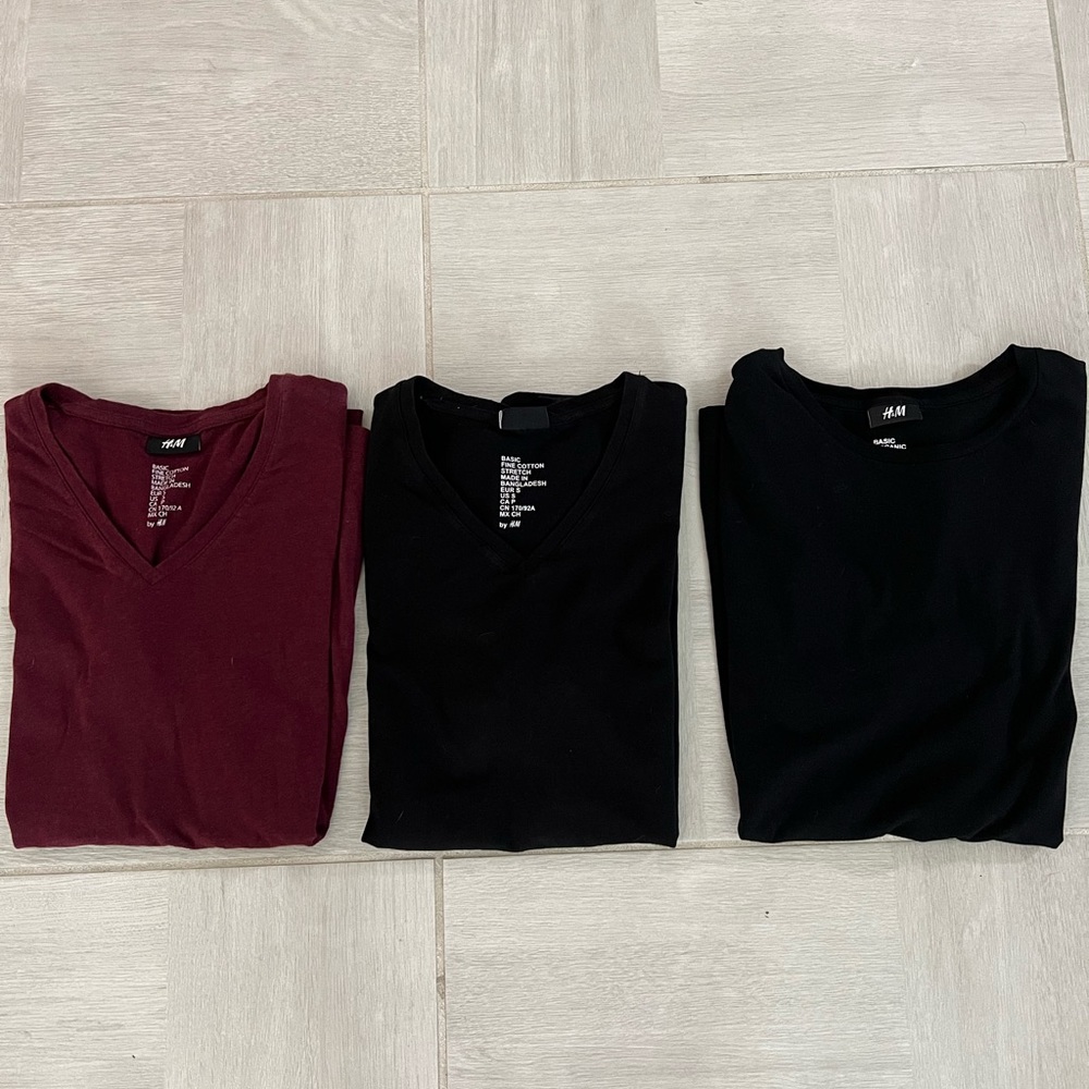 Three H&M tees